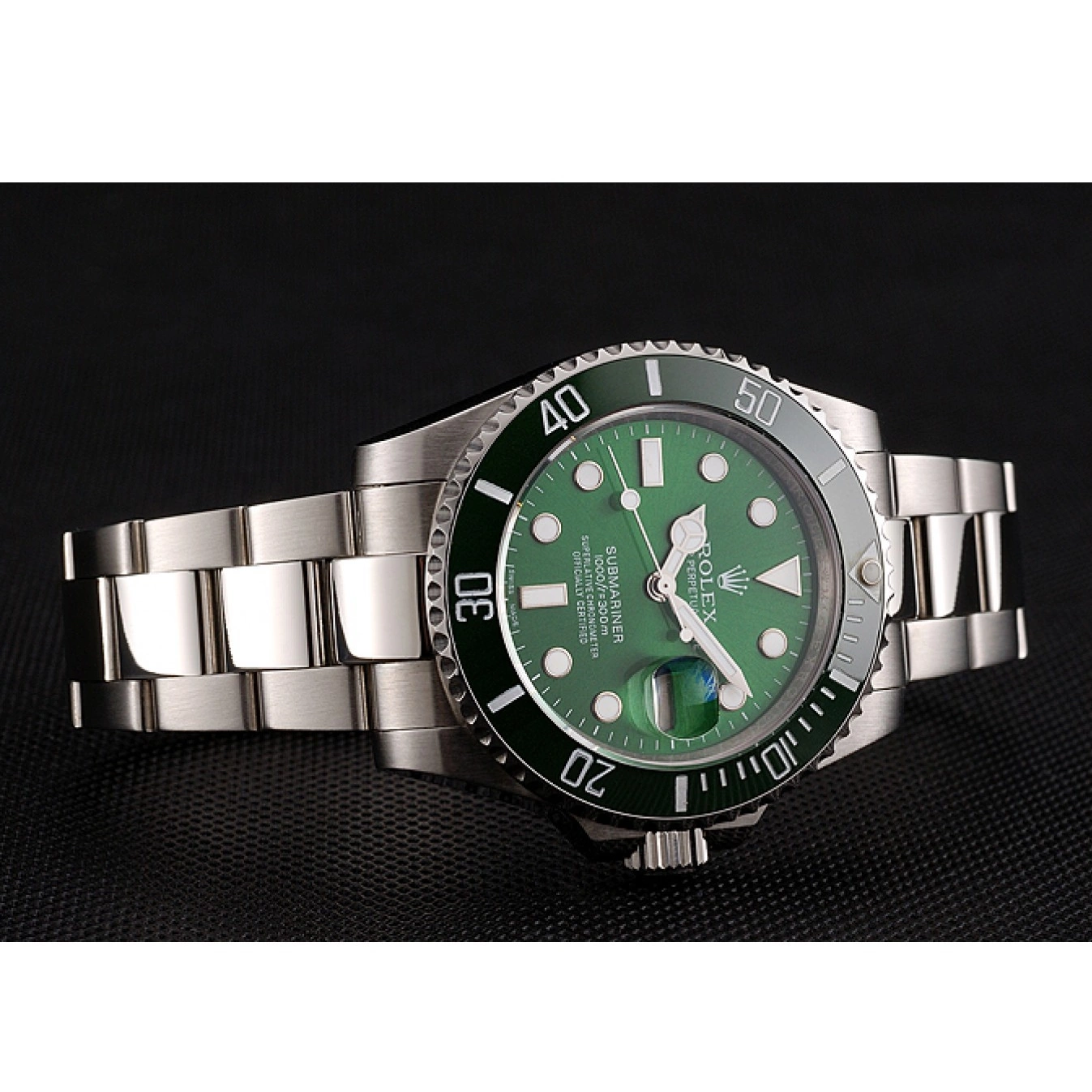 AAA Replica Watches Rolex 1454069 Green Dial Stainless Steel Bracelet Submariner 0707